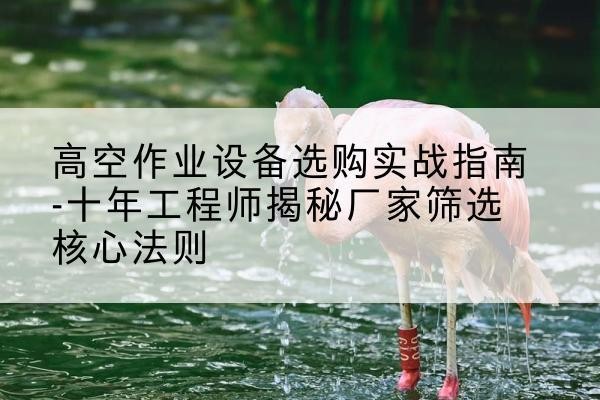 丹江口剪叉式升降机厂家-高空作业设备选购实战指南-十年工程师揭秘厂家筛选核心法则