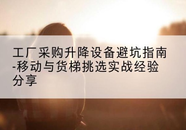 丹江口移动式升降机怎么选-工厂采购升降设备避坑指南-移动与货梯挑选实战经验分享